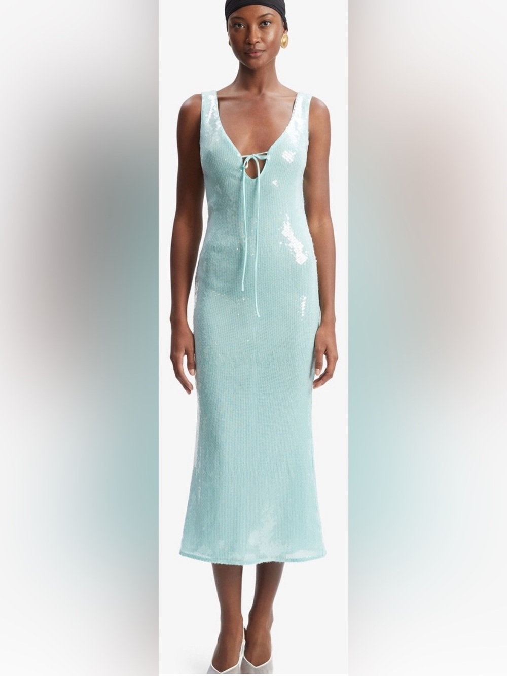 Bardot Isha Sequin Tie-Front Midi Dress
